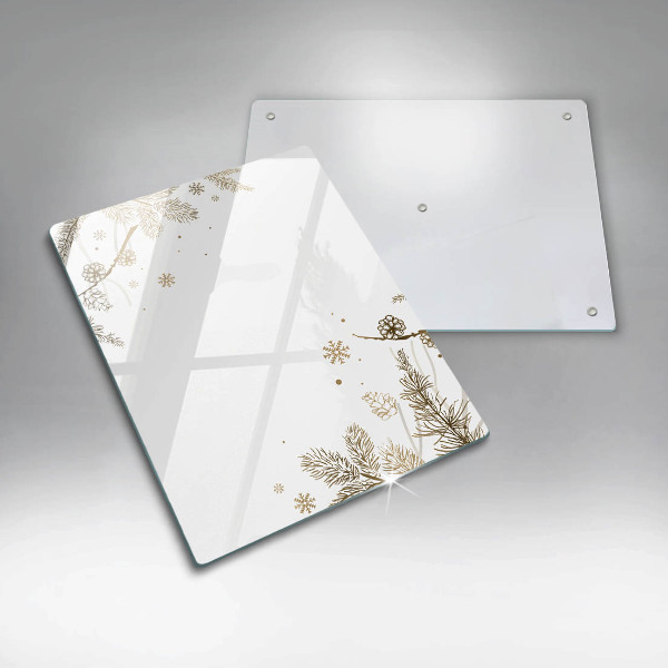 Sklenená doska na krájanie Zimné dekorácie