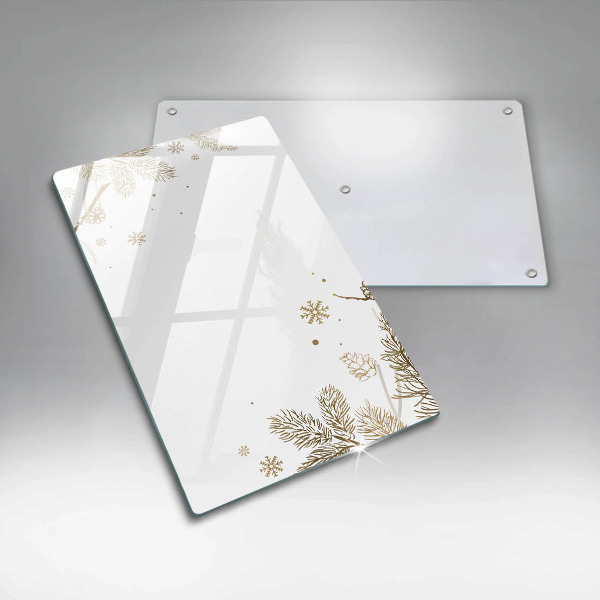 Sklenená doska na krájanie Zimné dekorácie