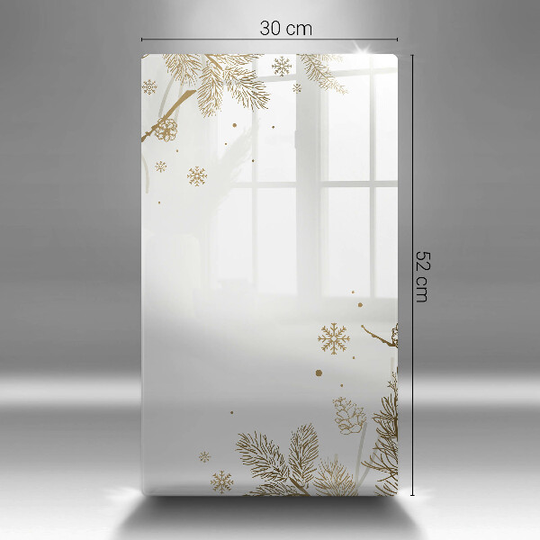 Sklenená doska na krájanie Zimné dekorácie