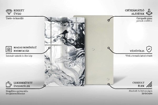 Kuchynská doska zo skla Atramentová abstrakcia