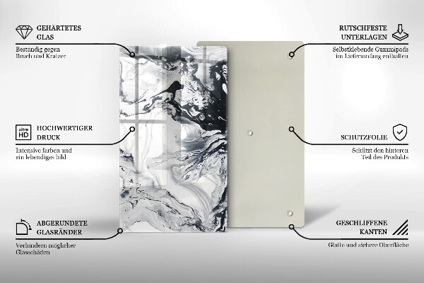 Kuchynská doska zo skla Atramentová abstrakcia