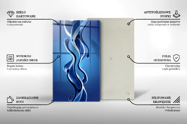 Sklenená doska na krájanie Abstrakcia tekutín