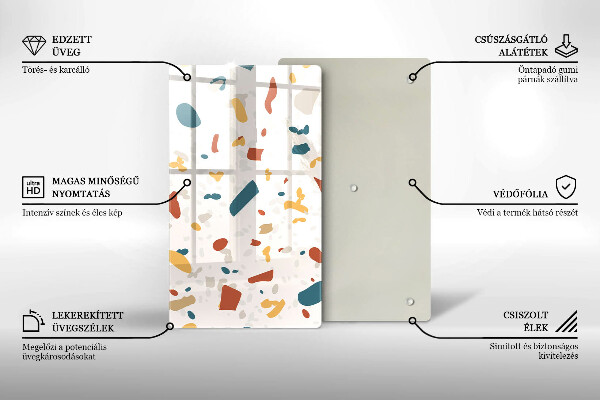 Sklenená doska na krájanie Dekoratívna kamenina