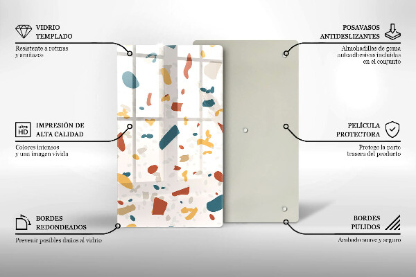 Sklenená doska na krájanie Dekoratívna kamenina