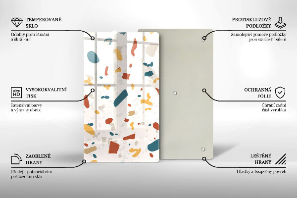 Sklenená doska na krájanie Dekoratívna kamenina