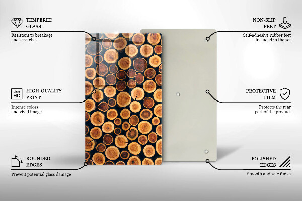 Kuchynská doska zo skla Drevené pne stromov