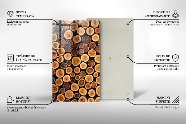 Kuchynská doska zo skla Drevené pne stromov