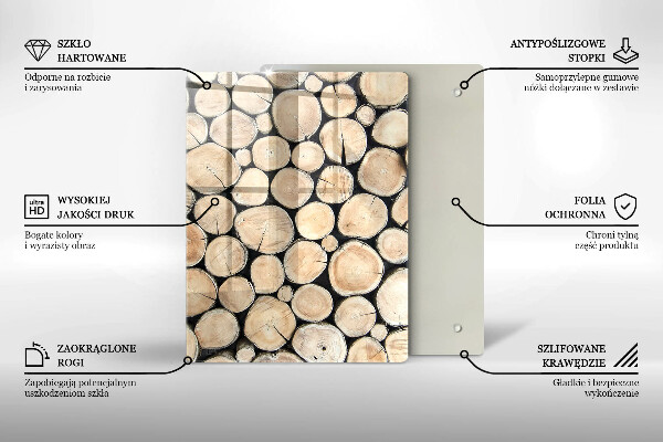 Kuchynská doska zo skla Drevené pne stromov