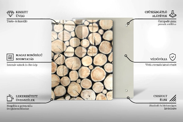 Kuchynská doska zo skla Drevené pne stromov