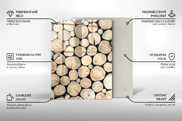 Kuchynská doska zo skla Drevené pne stromov