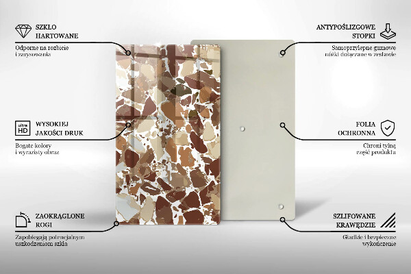 Sklenená doska na krájanie Kamenné ozdobné škvrny