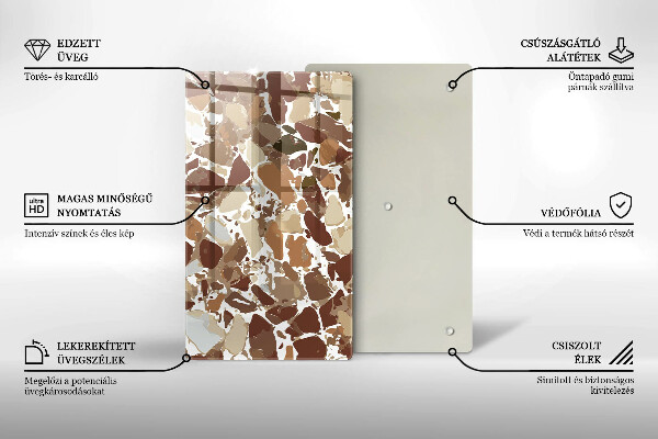 Sklenená doska na krájanie Kamenné ozdobné škvrny