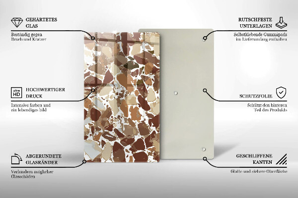 Sklenená doska na krájanie Kamenné ozdobné škvrny