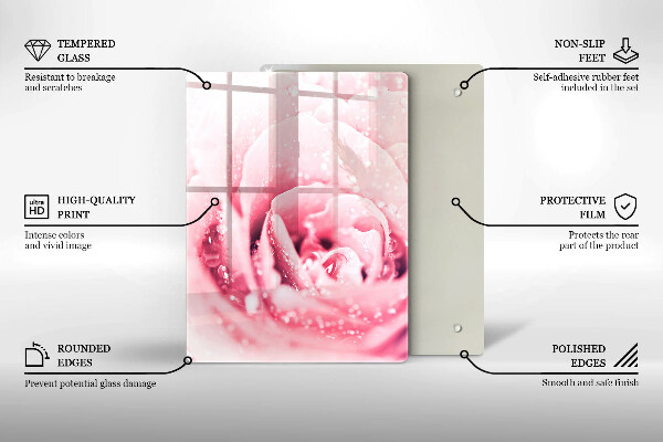 Sklenená doska na krájanie Kamenné ozdobné škvrny