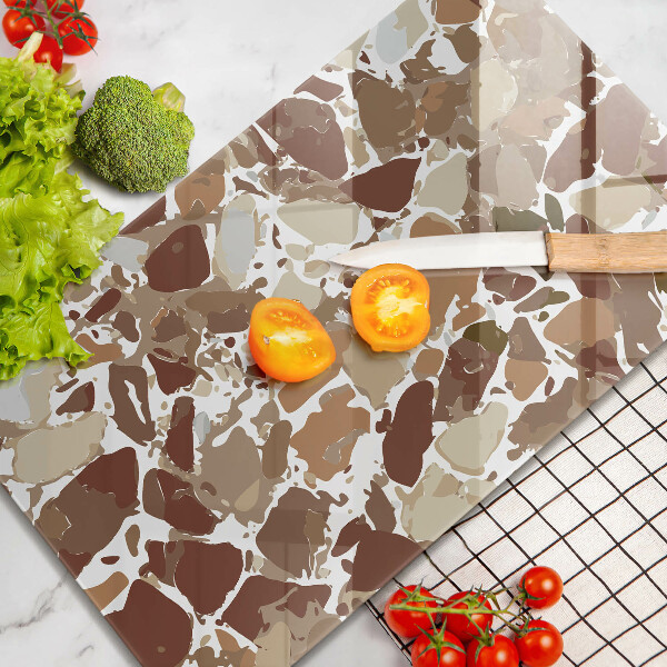 Sklenená doska na krájanie Kamenné ozdobné škvrny