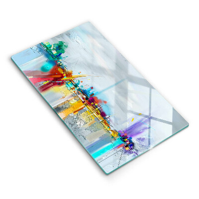 Kuchynská doska zo skla Maľovaná abstrakcia