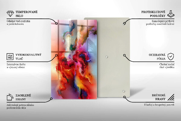 Kuchynská doska zo skla Dymová abstrakcia