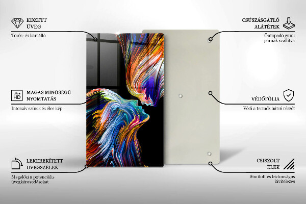 Kuchynská doska zo skla Bozk abstrakcia