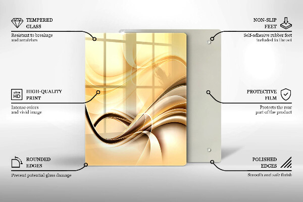 Kuchynská doska zo skla Bozk abstrakcia