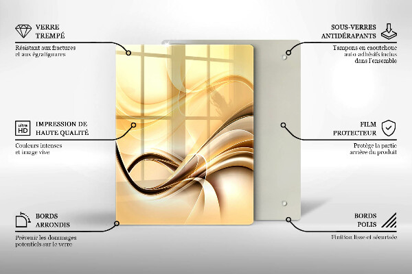 Kuchynská doska zo skla Bozk abstrakcia
