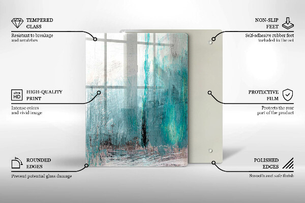 Kuchynská doska zo skla Farebné papagájové perie