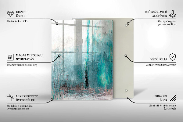 Kuchynská doska zo skla Farebné papagájové perie