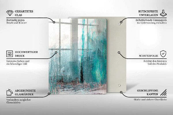 Kuchynská doska zo skla Farebné papagájové perie