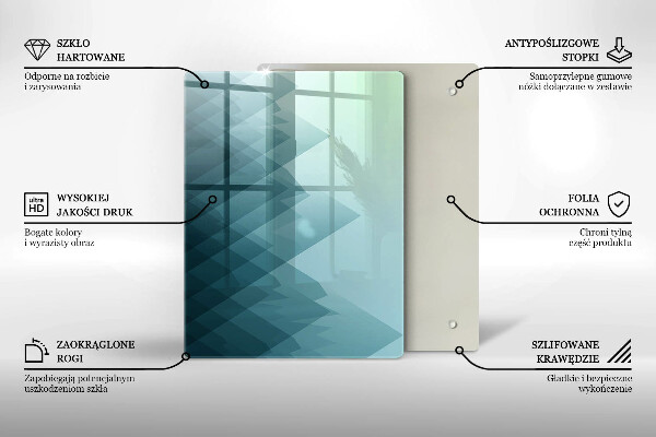 Kuchynská doska zo skla Jemné perie