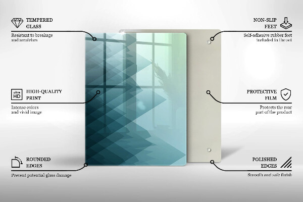 Kuchynská doska zo skla Jemné perie