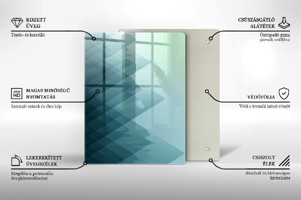 Kuchynská doska zo skla Jemné perie