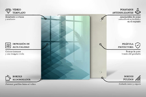 Kuchynská doska zo skla Jemné perie