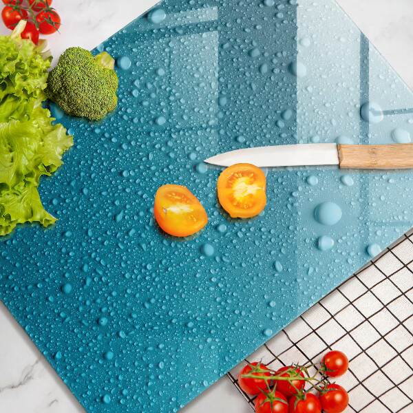 Kuchynská doska zo skla Kvapky vody