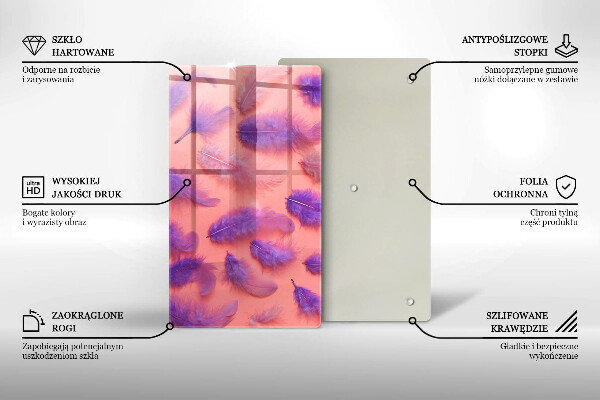 Kuchynská doska zo skla Nadýchané perie