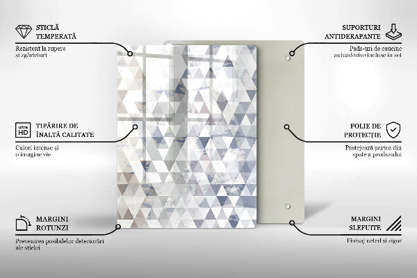 Kuchynská doska zo skla Tvarová abstrakcia