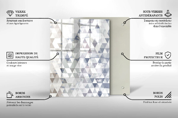 Kuchynská doska zo skla Tvarová abstrakcia