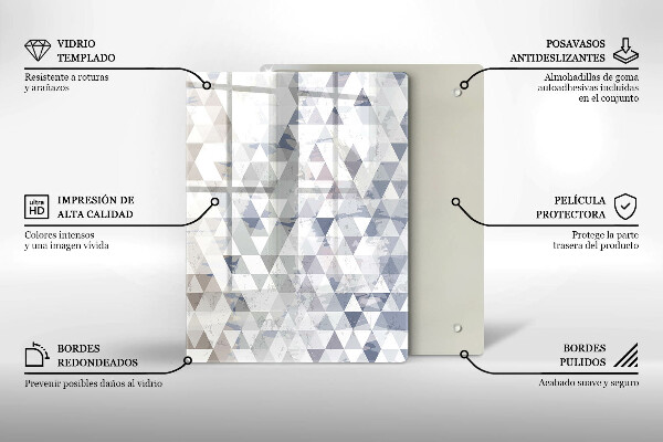 Kuchynská doska zo skla Tvarová abstrakcia