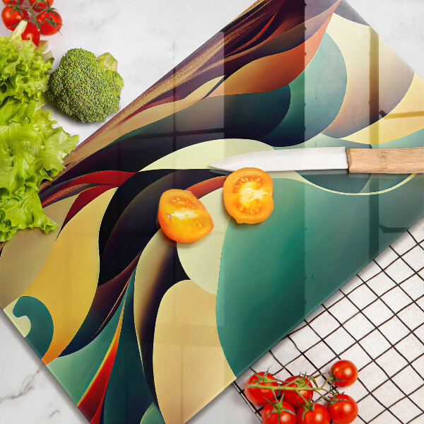 Kuchynská doska zo skla Tvarová abstrakcia