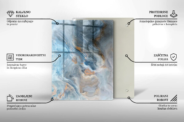 Kuchynská doska zo skla Lineárna abstrakcia