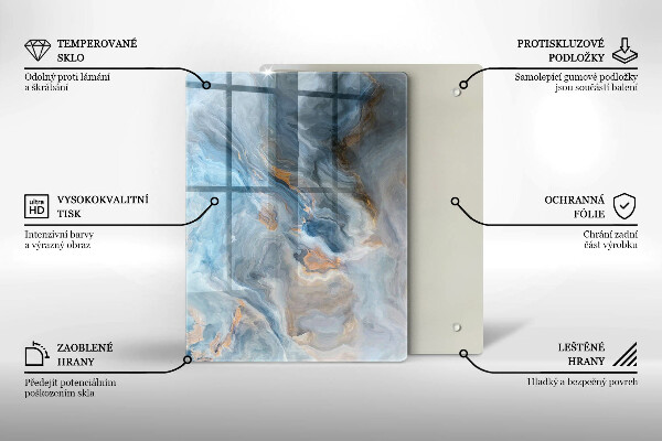 Kuchynská doska zo skla Lineárna abstrakcia