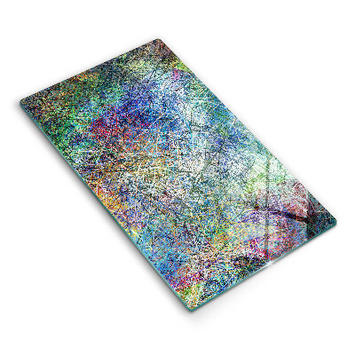 Kuchynská doska zo skla Farebná čiarová abstrakcia