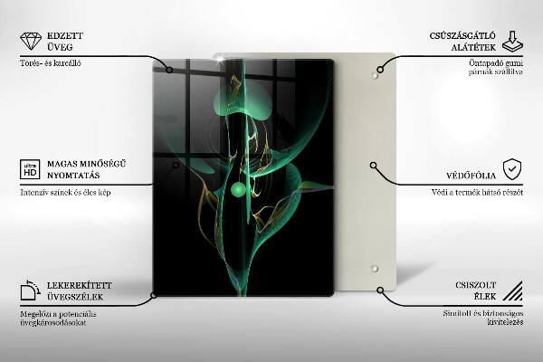 Kuchynská doska zo skla Farebná čiarová abstrakcia