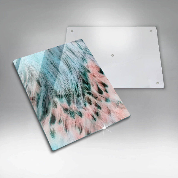 Kuchynská doska zo skla Boho vtáčie perie