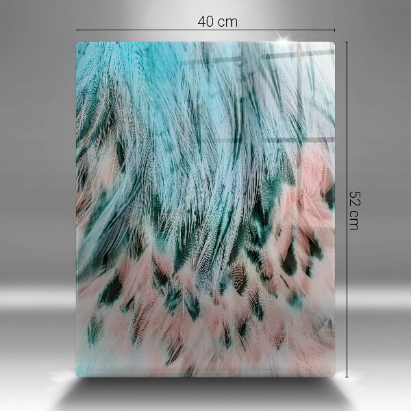 Kuchynská doska zo skla Boho vtáčie perie