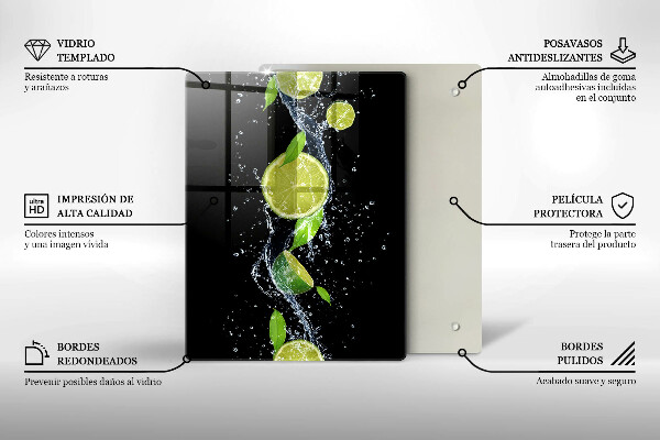 Kuchynská doska zo skla Boho vtáčie perie