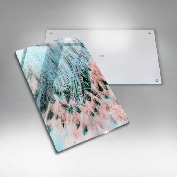 Kuchynská doska zo skla Boho vtáčie perie