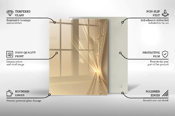 Sklenená doska na krájanie Abstraktná čierna hmota