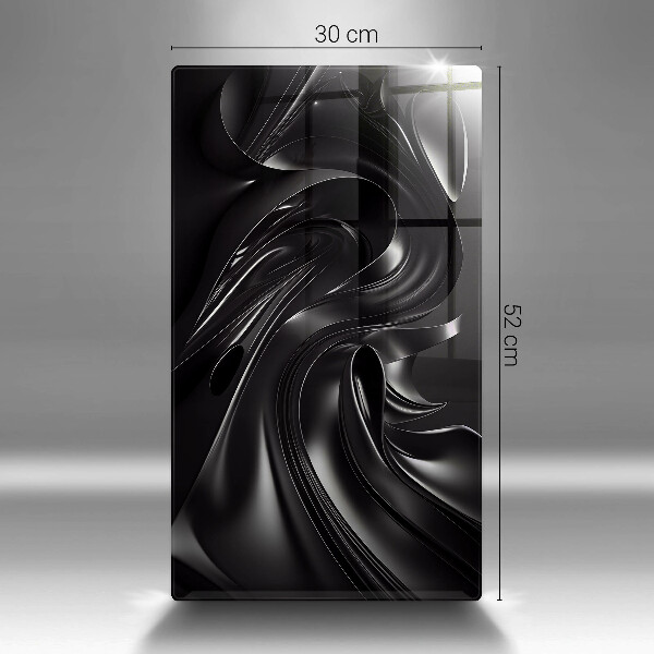 Sklenená doska na krájanie Abstraktná čierna hmota