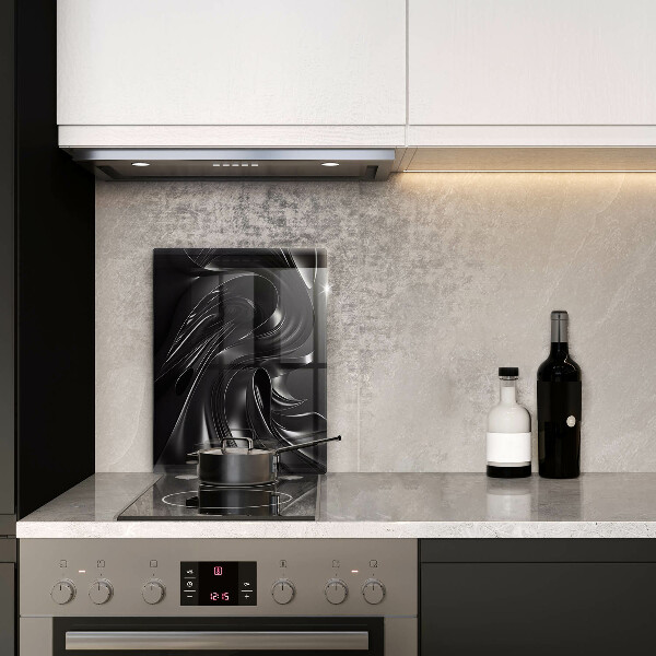 Sklenená doska na krájanie Abstraktná čierna hmota