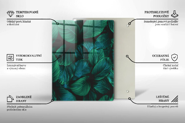 Sklenená doska na krájanie Textúra so zlatom