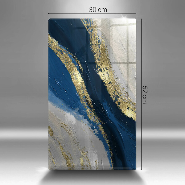 Sklenená doska na krájanie Textúra so zlatom